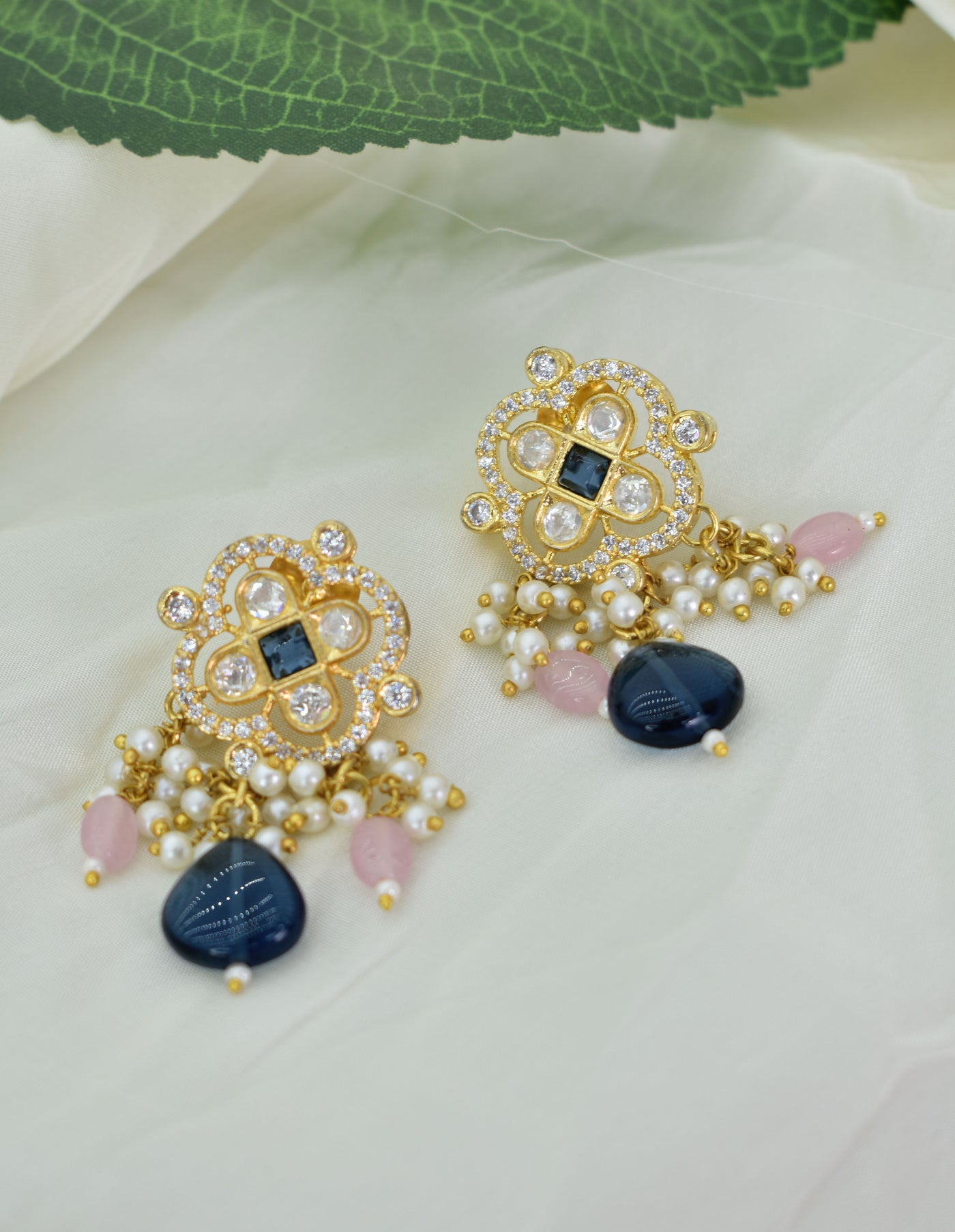 Mariam necklace set (navy blue)