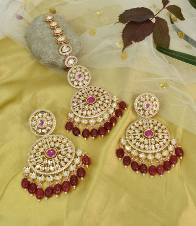 Ibadat earrings set (ruby)