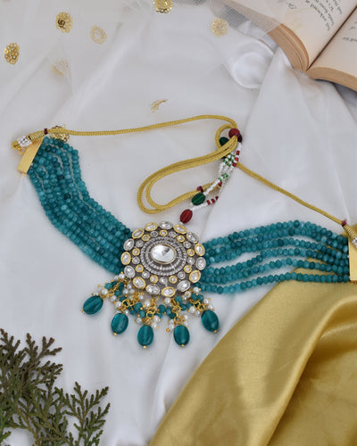 Zia necklace set (teal)