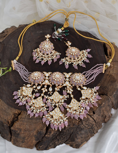 Vaani Necklace set (pink)